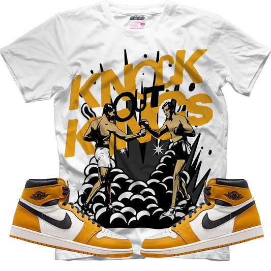 Knock Out Kings (Air Jordan 1 Retro High OG 'Yellow Ochre') T-Shirt - Lucid Soles