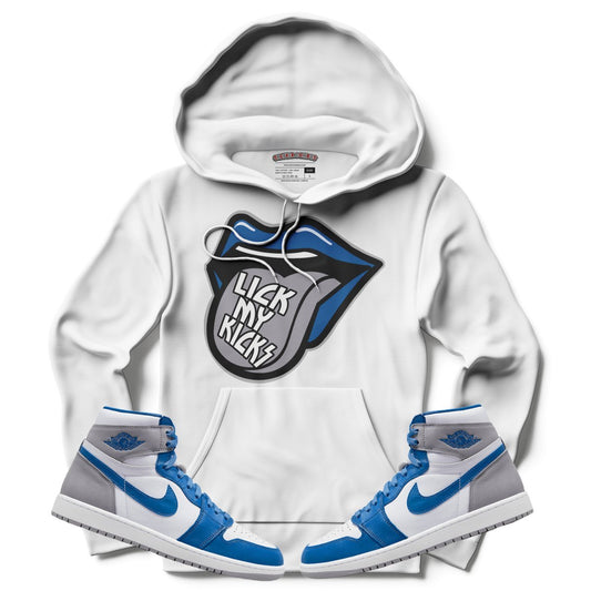 Lick My Kicks (Retro 1 True Blue) Hoodie - Lucid Soles