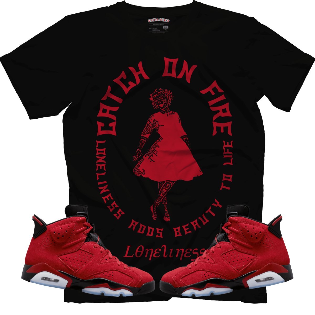 Loneliness Adds Beauty To Life (Air Jordan 6 Toro Bravo) T-Shirt - Lucid Soles
