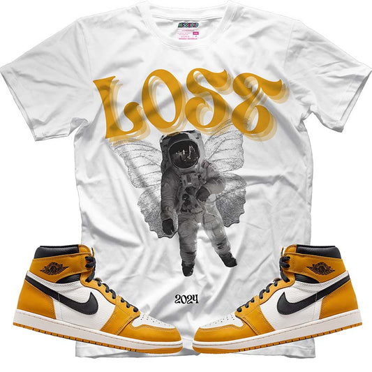 Lost (Air Jordan 1 Retro High OG 'Yellow Ochre') T-Shirt - Lucid Soles