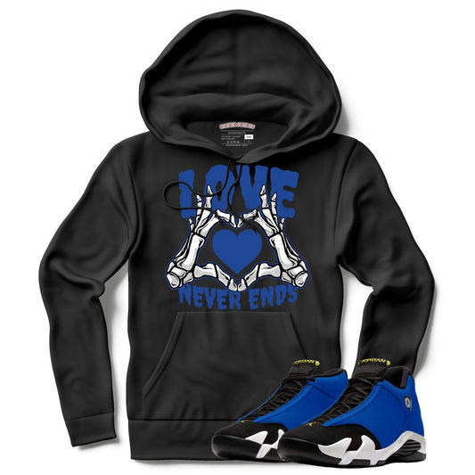 Love Never Ends (Retro 14 Laney) Hoodie - Lucid Soles