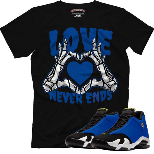 Love Never Ends (Retro 14 Laney) T-Shirt - Lucid Soles