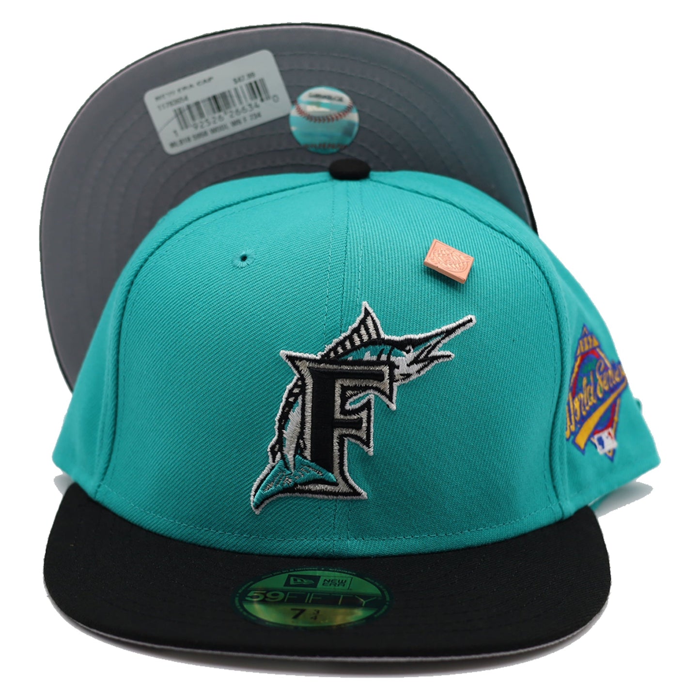Florida Marlins Basics 1997 World Series Patch Fitted Hat - Lucid Soles