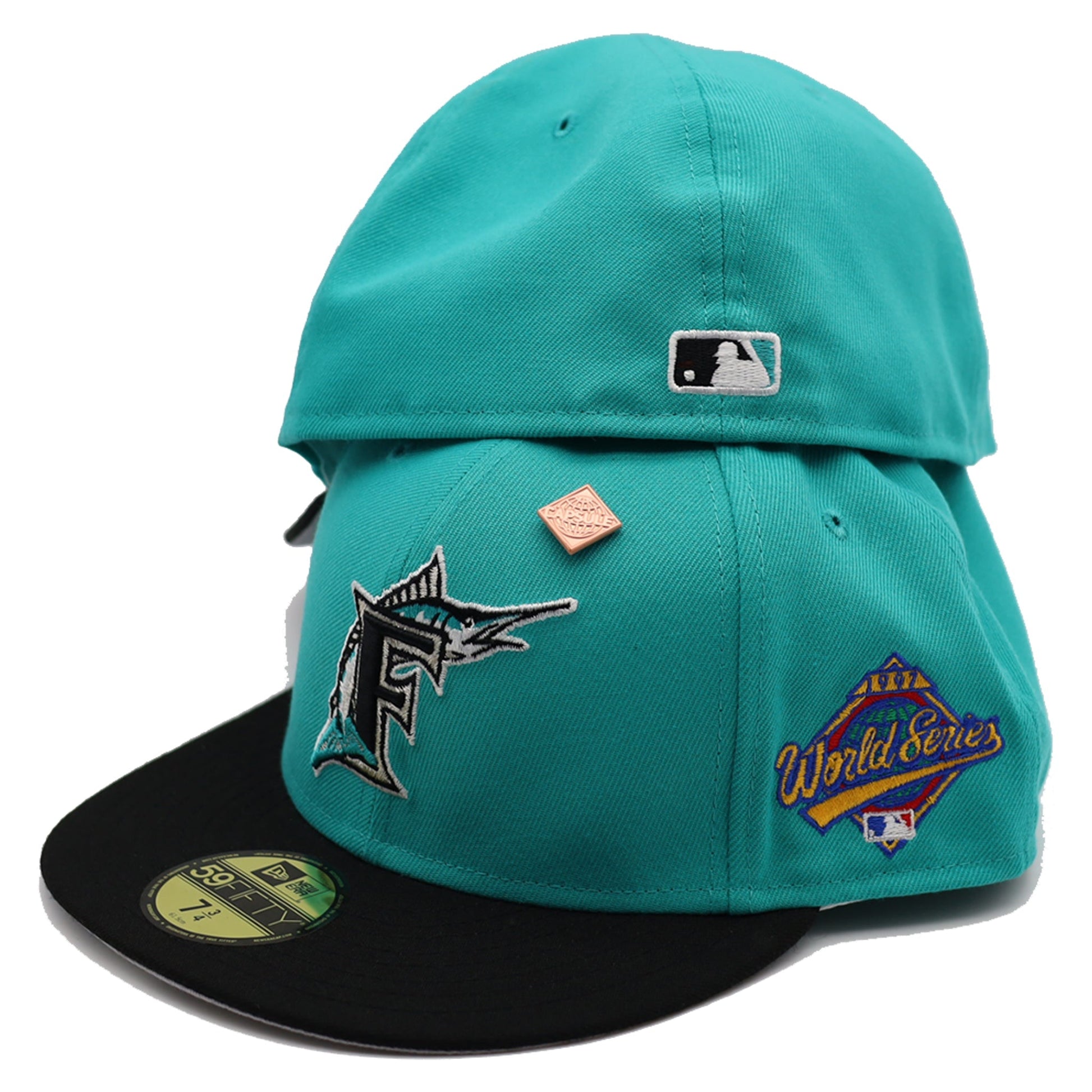 Florida Marlins Basics 1997 World Series Patch Fitted Hat - Lucid Soles