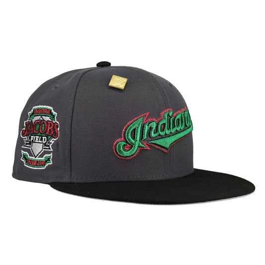 Cleveland Indians Metallic Stitching Inaugural Season Patch Fitted Hat - Lucid Soles