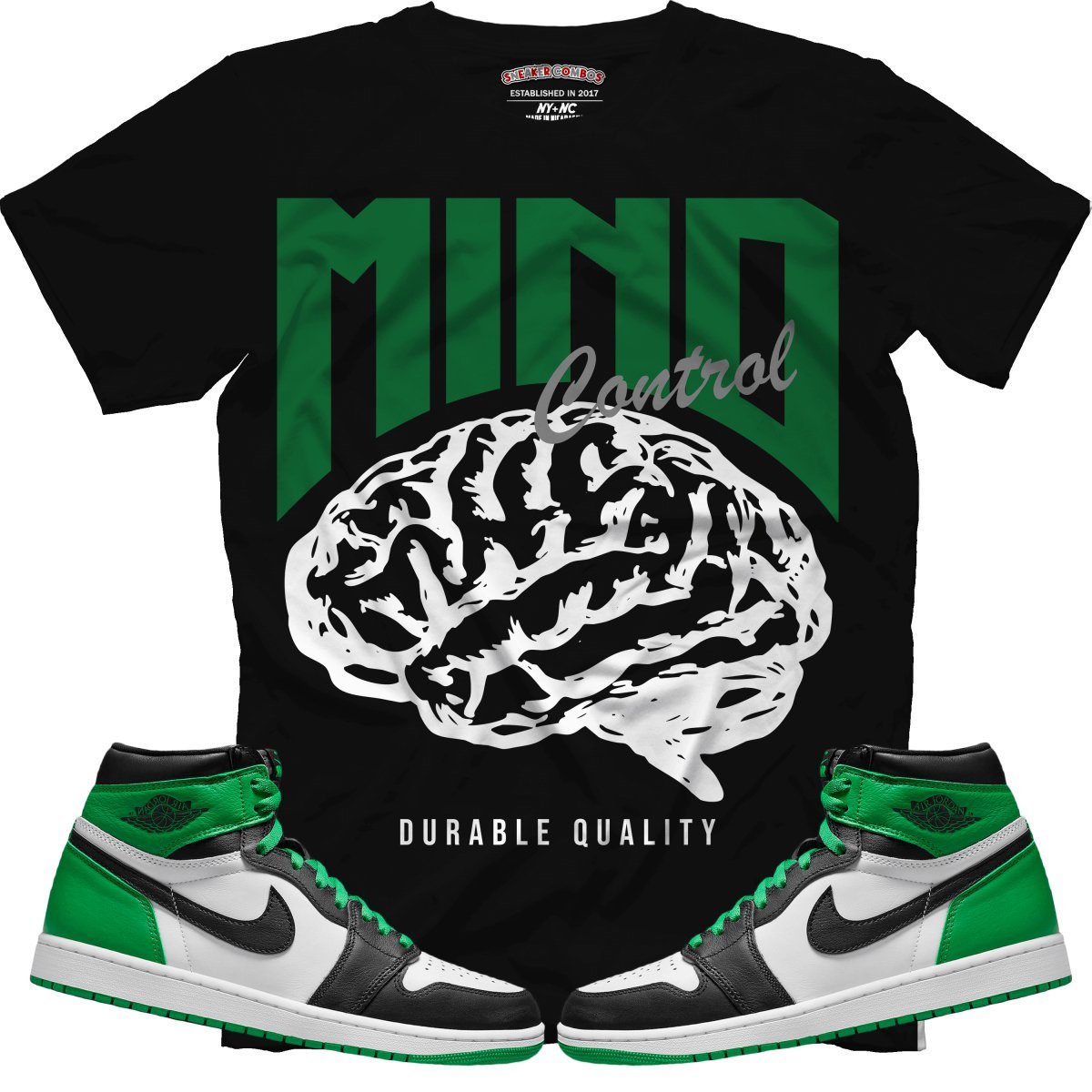 Mind Control (Air Jordan 1 Lucky Green) T-Shirt - Lucid Soles