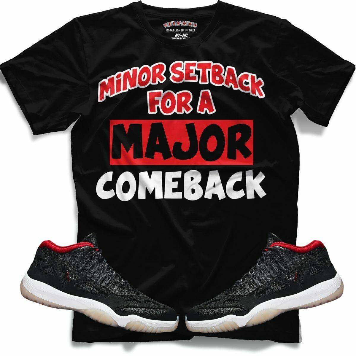 Minor Setback (Retro 11 Low IE Bred) T-Shirt - Lucid Soles