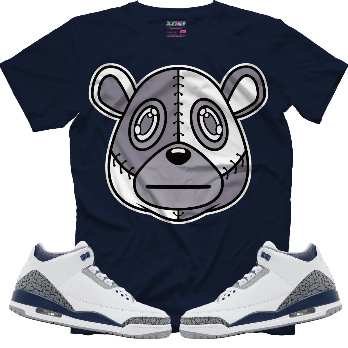 Misguided (Air Jordan 3 White Navy) T-Shirt - Lucid Soles
