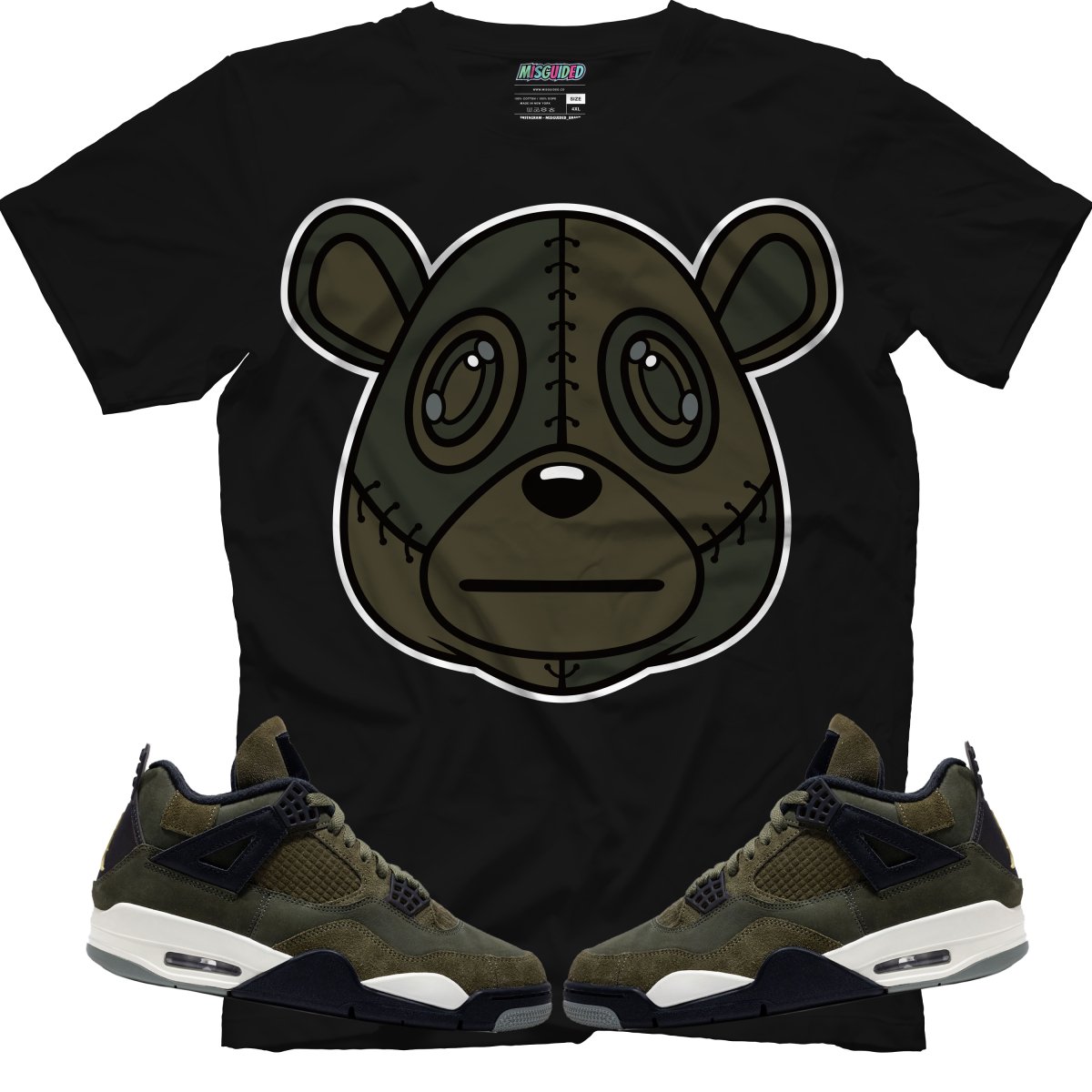 Misguided (Air Jordan 4 Craft "Olive") T-Shirt - Lucid Soles