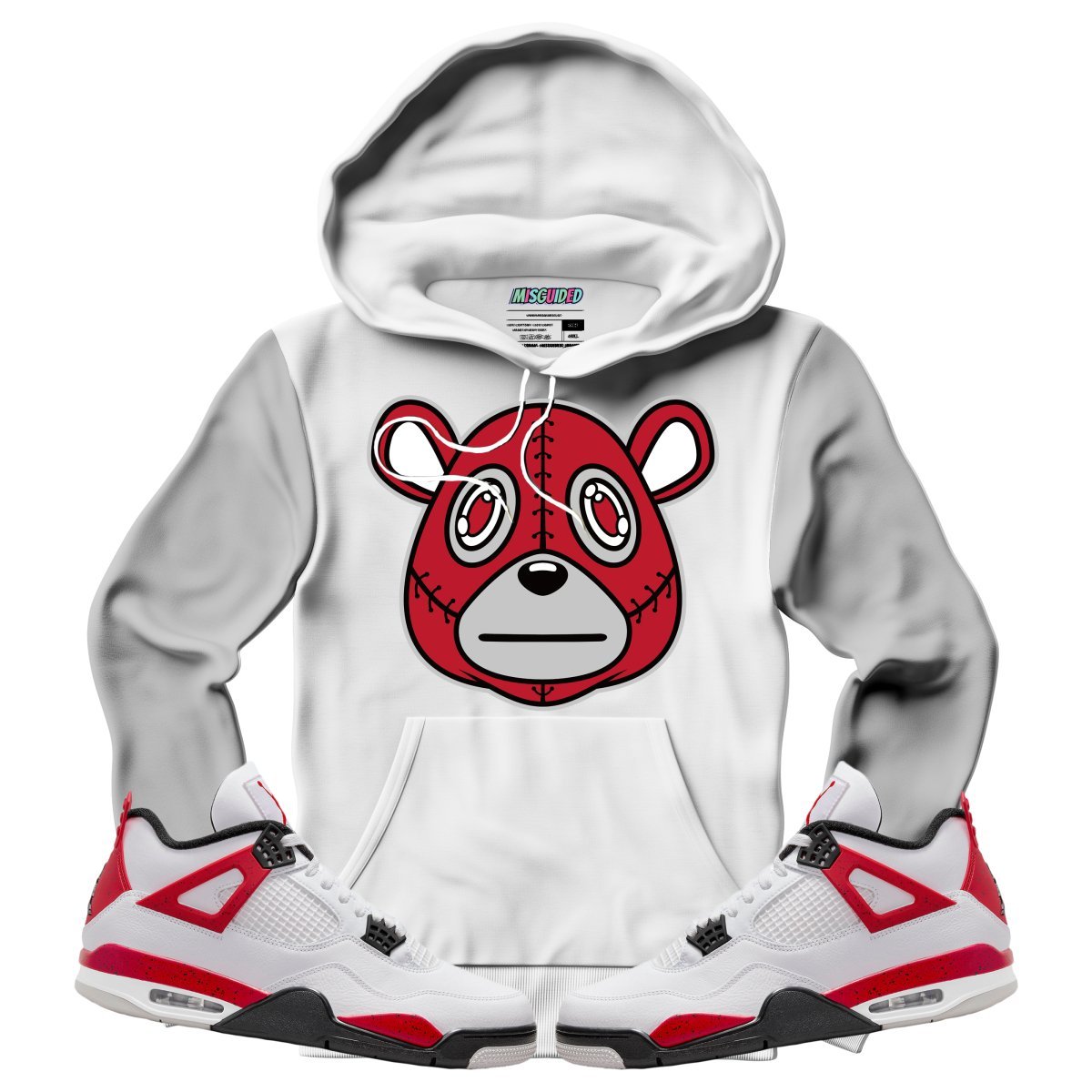 Misguided (Air Jordan 4 Red Cement) Hoodie - Lucid Soles