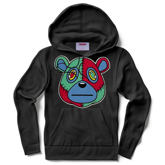 Misguided Chenille Hoodie - Black - Lucid Soles