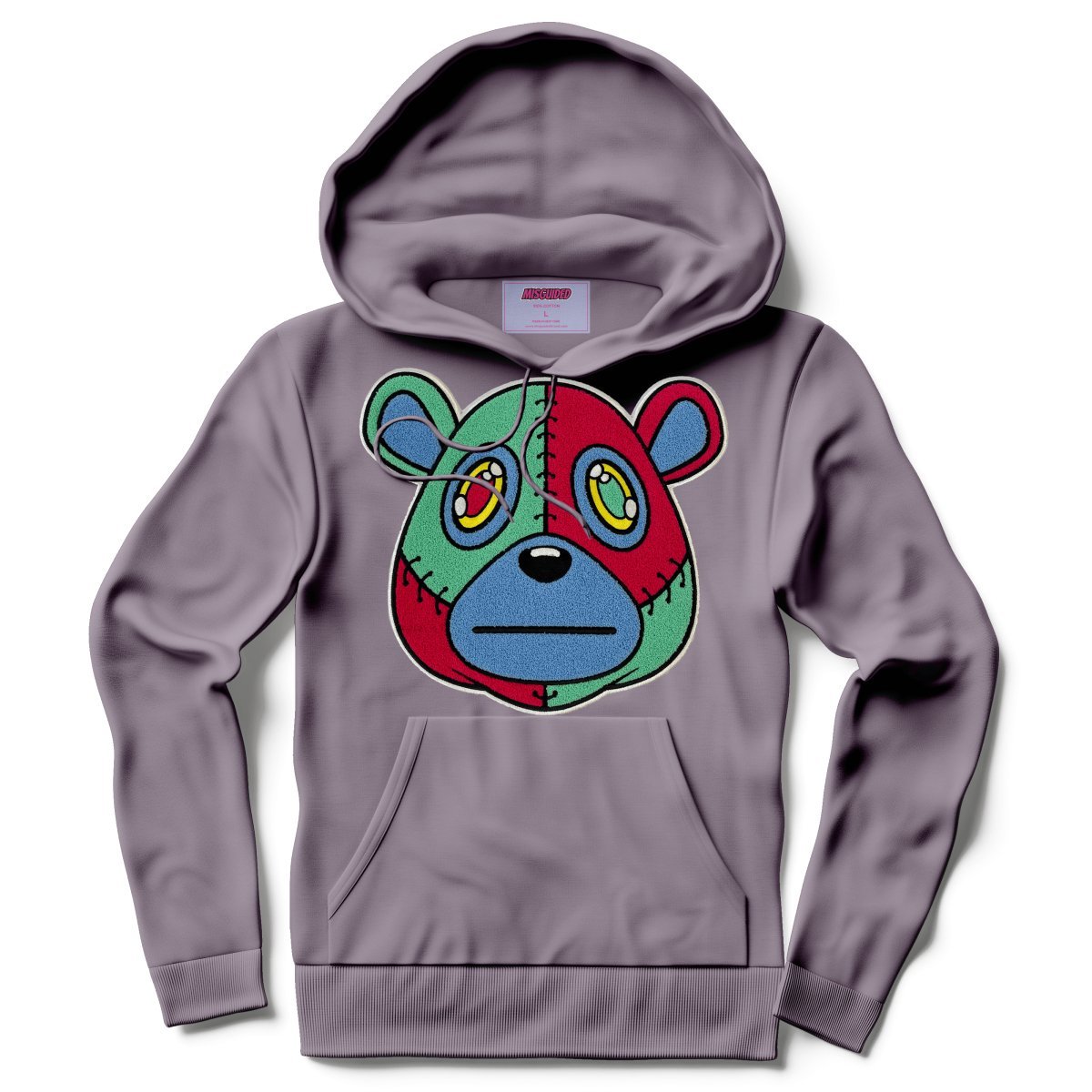 Misguided Chenille Hoodie - Lavender - Lucid Soles