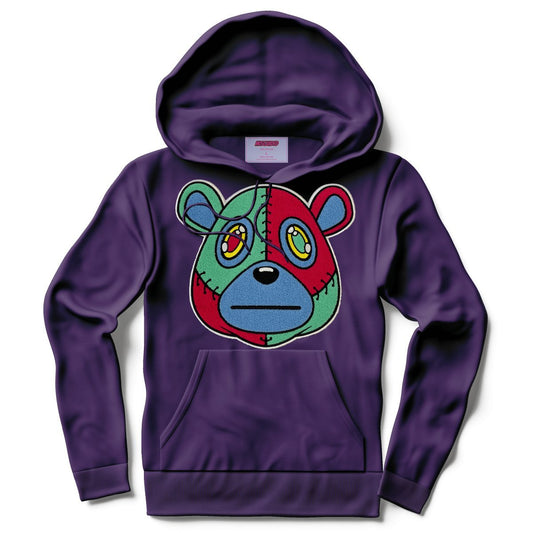 Misguided Chenille Hoodie - Purple - Lucid Soles