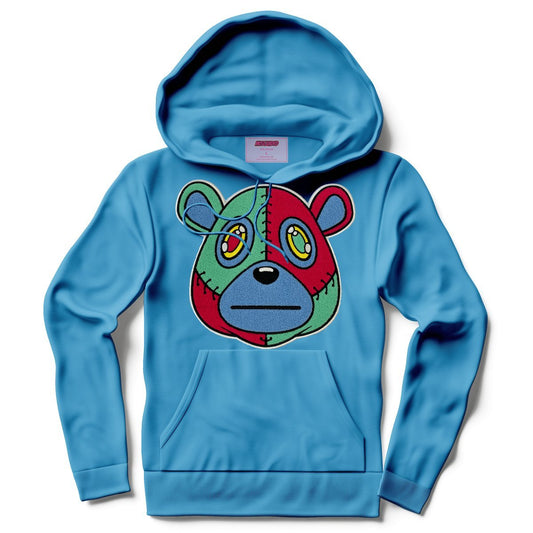 Misguided Chenille Hoodie - Sky Blue - Lucid Soles