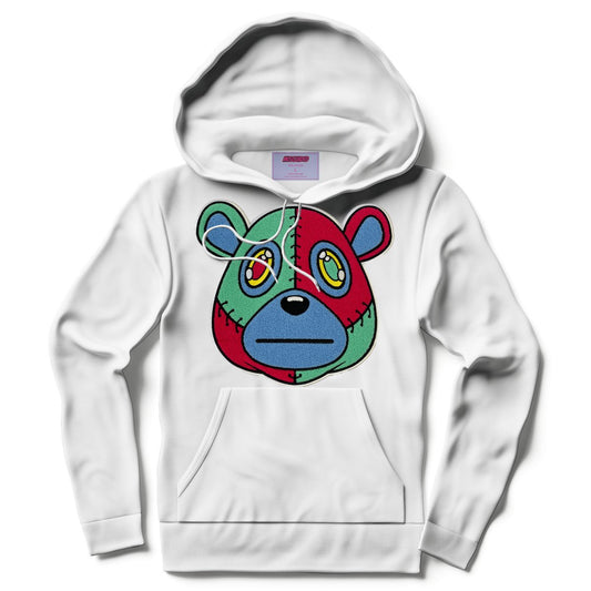 Misguided Chenille Hoodie - White - Lucid Soles