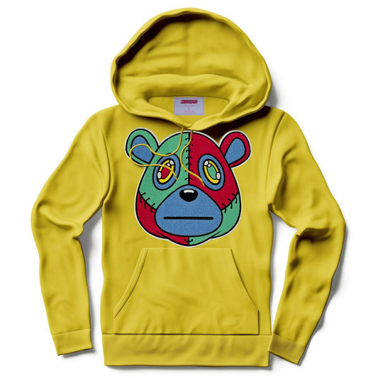 Misguided Chenille Hoodie - Yellow - Lucid Soles