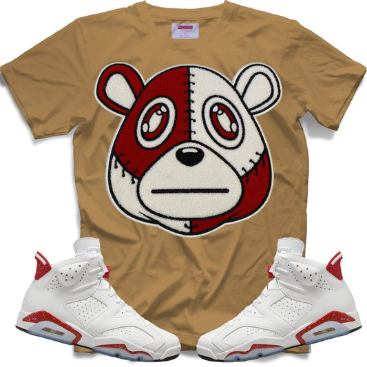 Misguided Chenille (Red Oreo 6's) T-Shirt - Brown - Lucid Soles