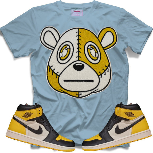 Misguided Chenille (Retro 1 Taxi) T-Shirt - Light Denim - Lucid Soles