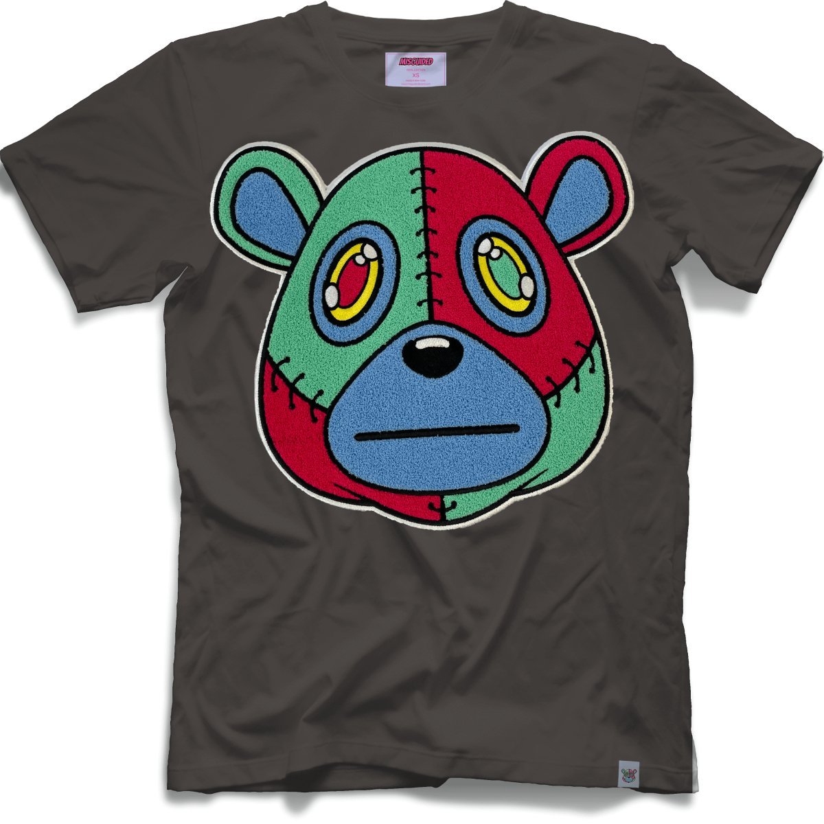 Misguided Chenille T-Shirt - Dark Grey - Lucid Soles