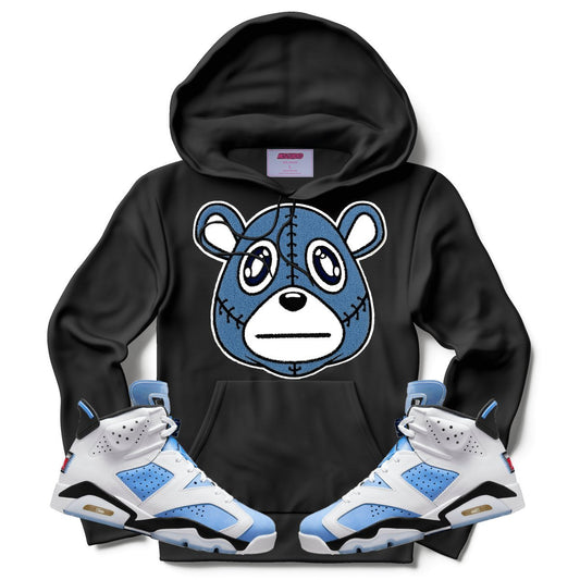 Misguided Chenille (UNC 6's) Hoodie - Black - Lucid Soles