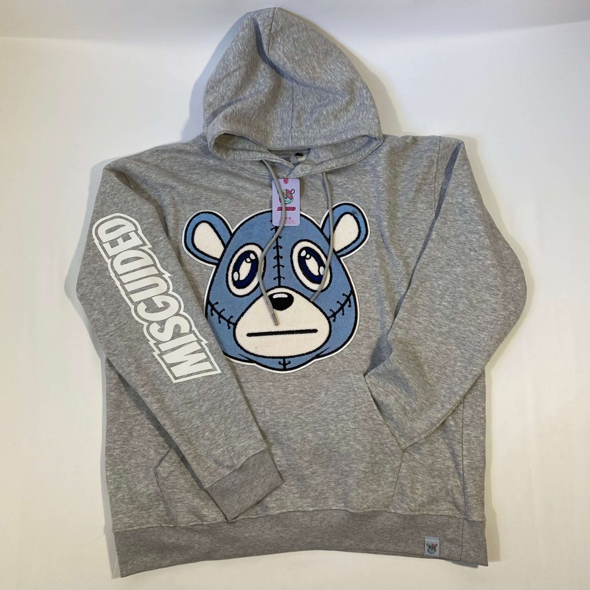 Misguided Chenille (UNC 6's) Hoodie - Grey - Lucid Soles