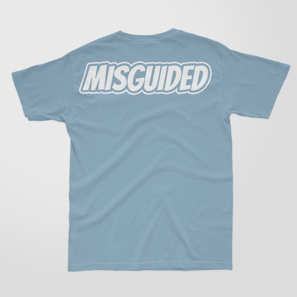 Misguided Chenille (UNC 6's) T-Shirt - Light Denim - Lucid Soles