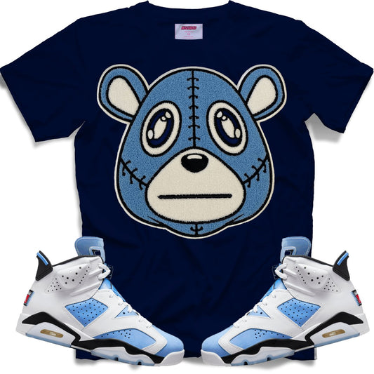 Misguided Chenille (UNC 6's) T-Shirt - Navy Blue - Lucid Soles