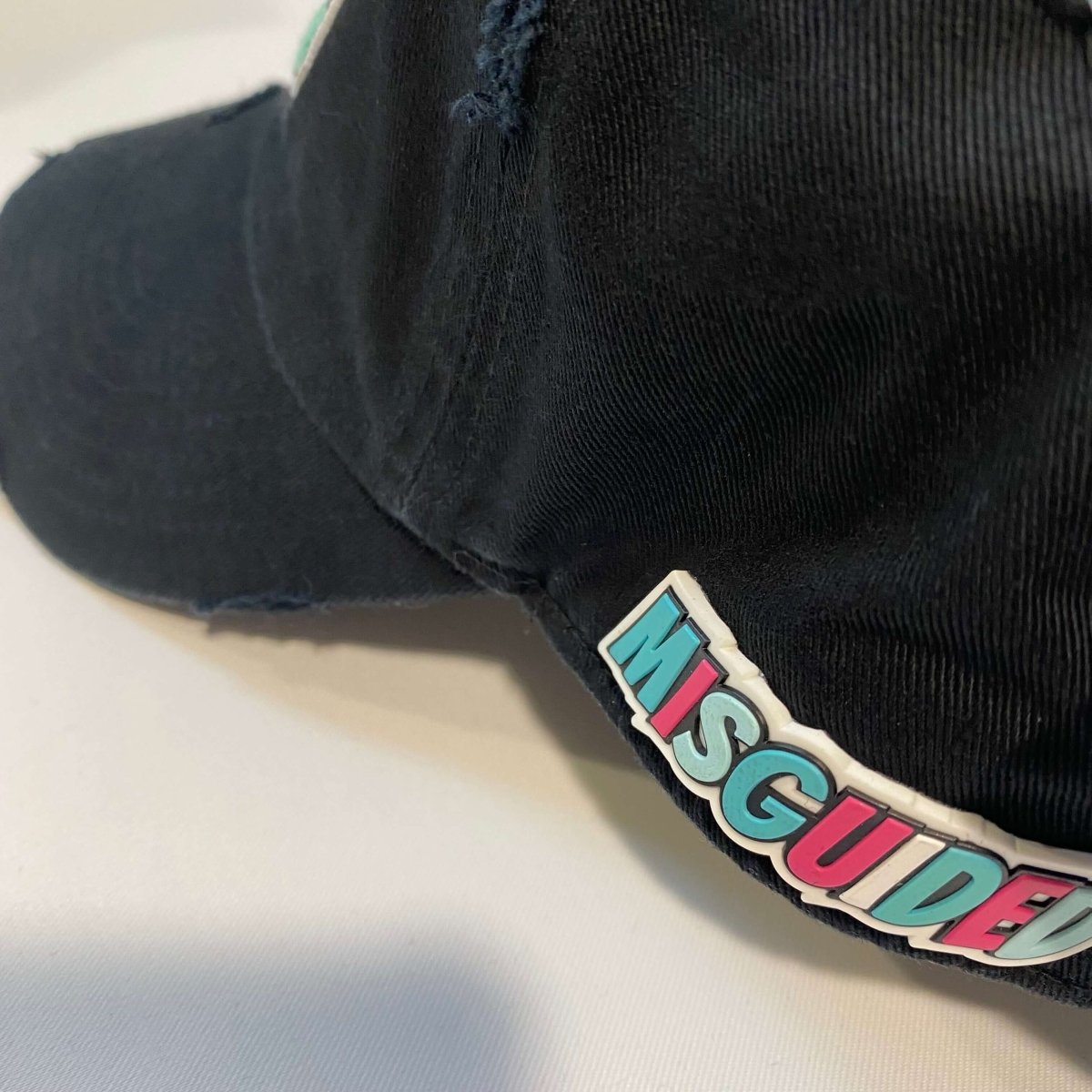 Misguided Distressed Dad Hat - Black - Lucid Soles