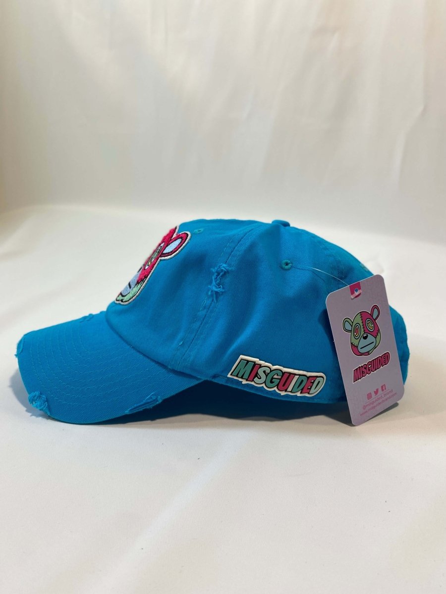 Misguided Distressed Dad Hat - Sky Blue - Lucid Soles