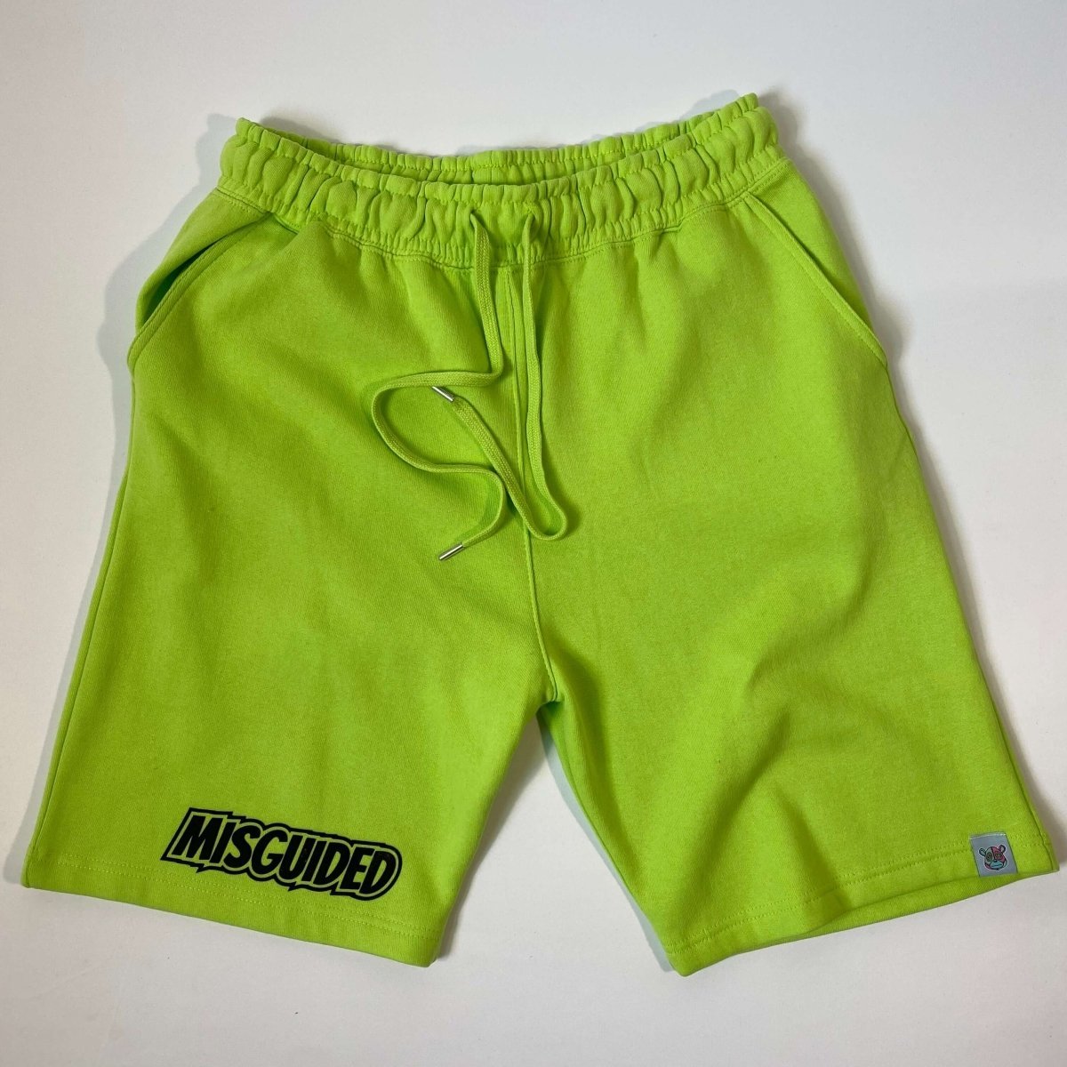 Misguided Jogger Shorts - Lime - Lucid Soles