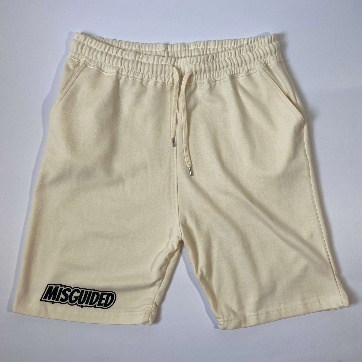 Misguided Jogger Shorts - Off White - Lucid Soles