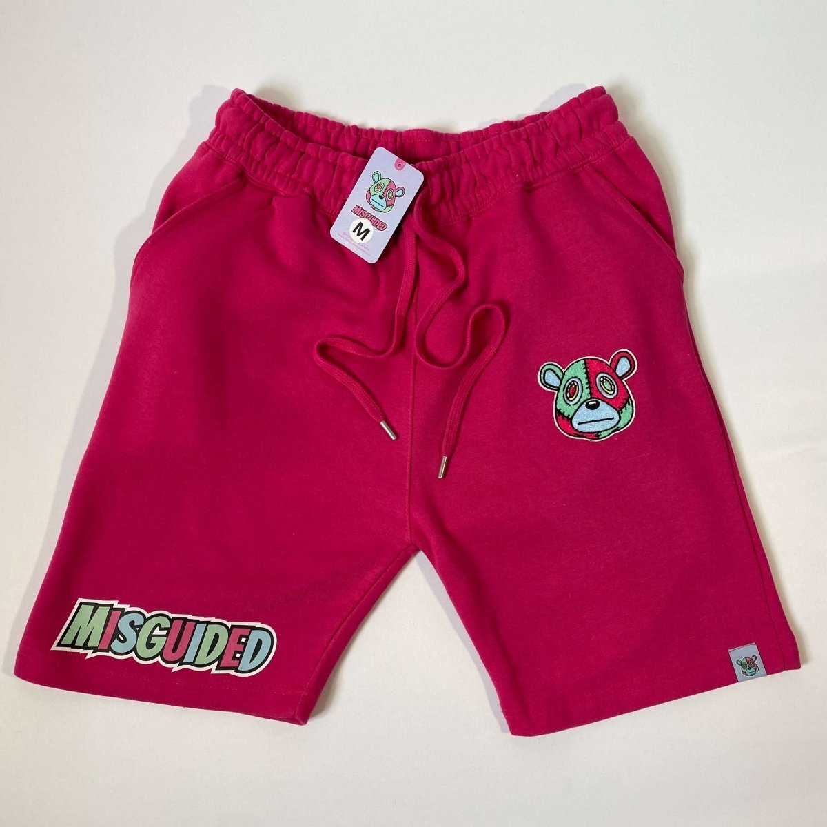 Misguided Logo Jogger Shorts - Hot Pink - Lucid Soles