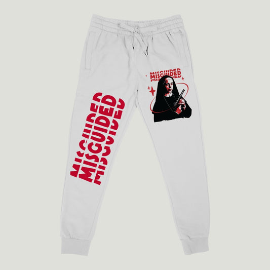 Misguided Nun (Air Jordan 4 Red Cement) Joggers - Lucid Soles