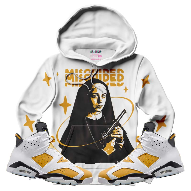Misguided Nun (Air Jordan 6 Retro Yellow Ochre) Hoodie - Lucid Soles