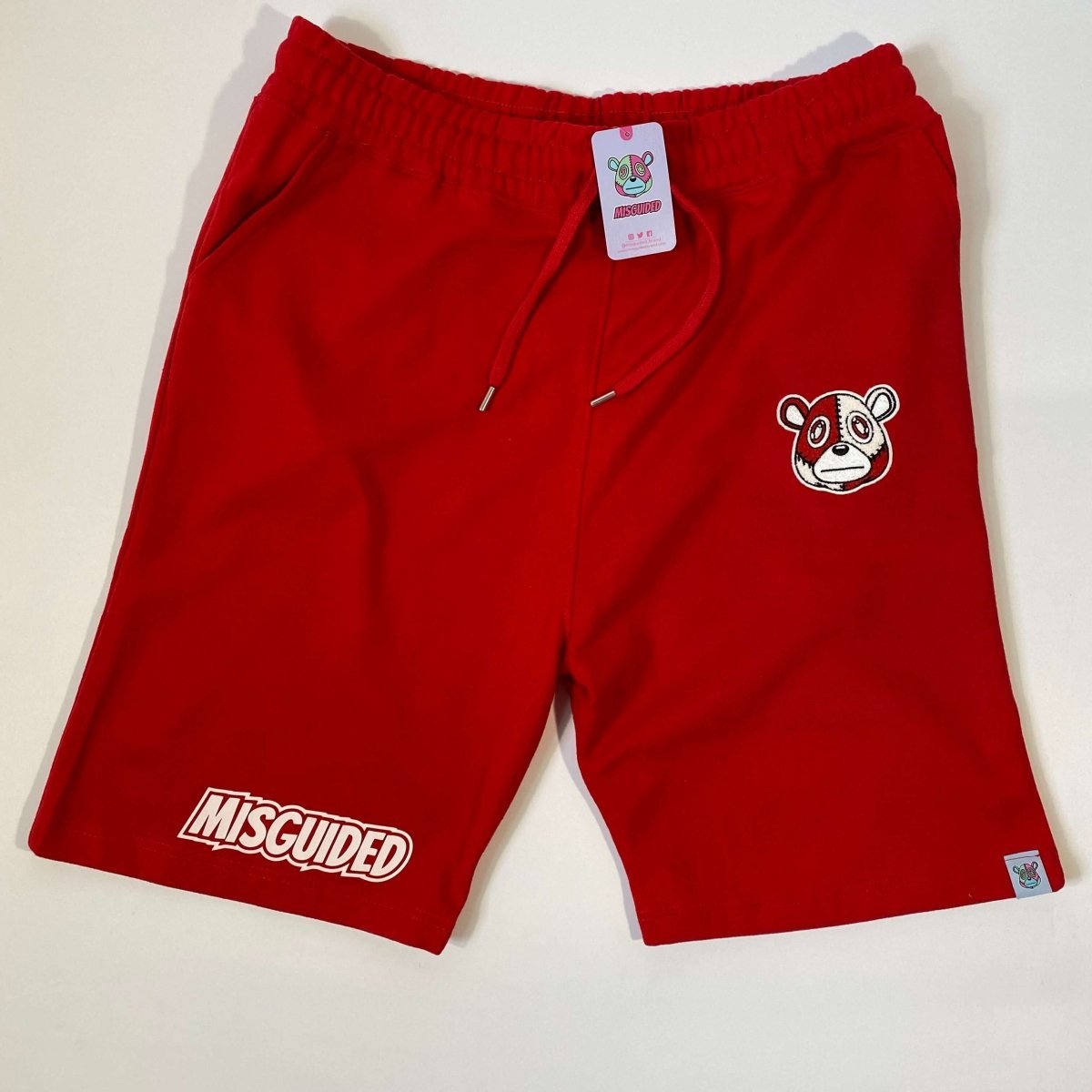 Misguided (Red Oreo 6's) Jogger Shorts - Red - Lucid Soles