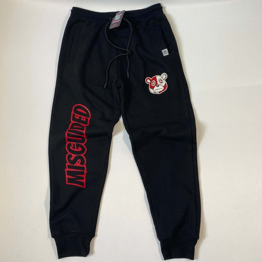 Misguided (Red Oreo 6's) Joggers - Black - Lucid Soles