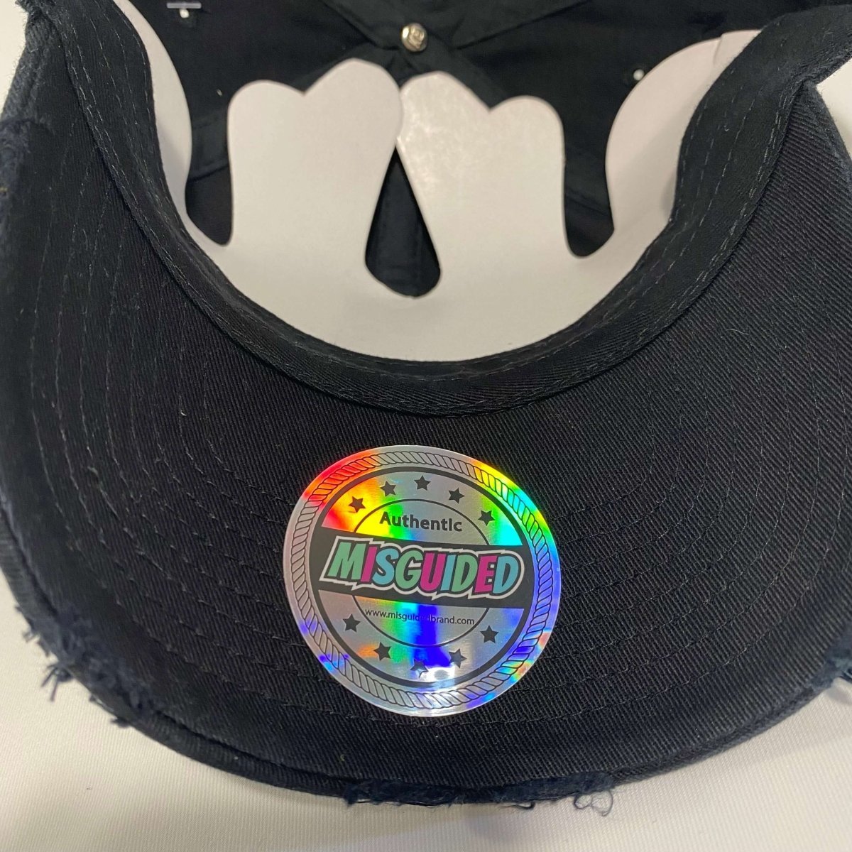 Misguided (Retro 1 Taxi) Distressed Dad Hat - Black - Lucid Soles