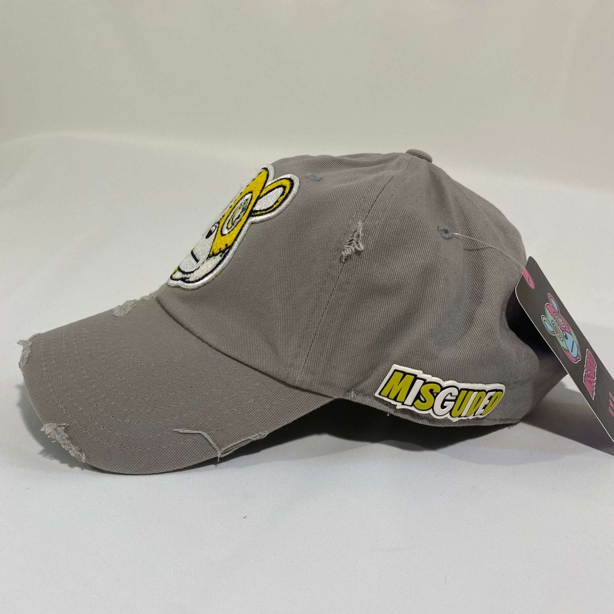 Misguided (Retro 1 Taxi) Distressed Dad Hat - Grey - Lucid Soles