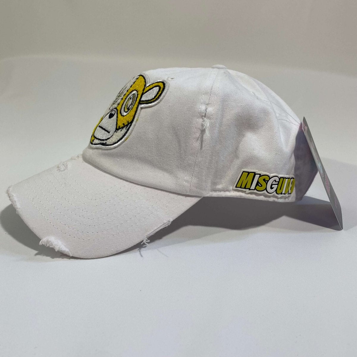 Misguided (Retro 1 Taxi) Distressed Dad Hat - White - Lucid Soles