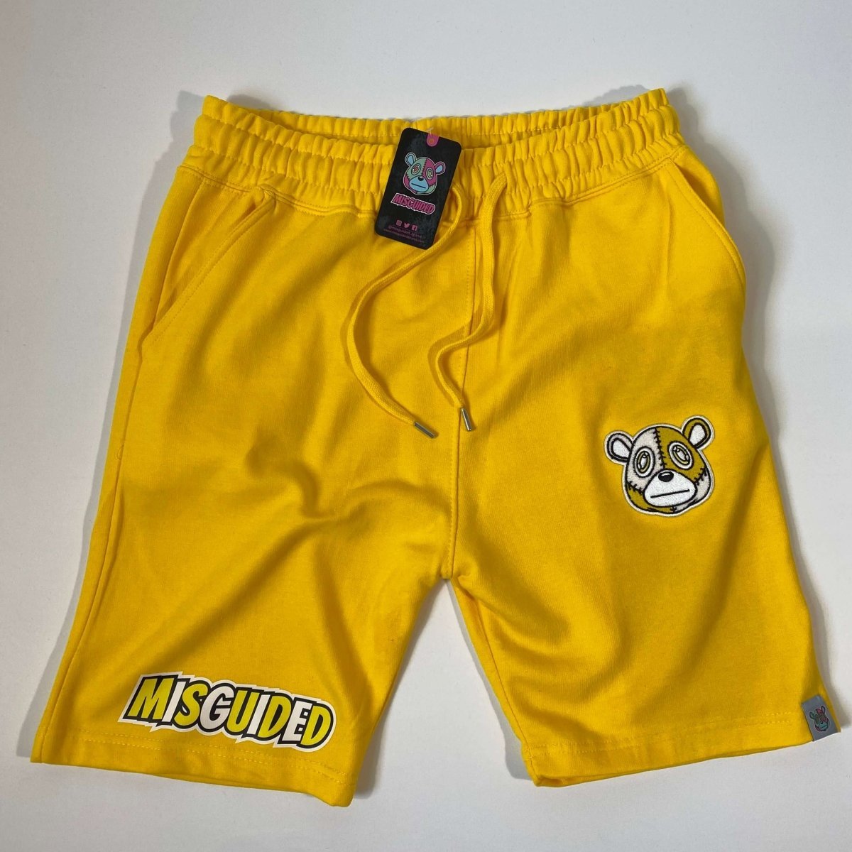 Misguided (Retro 1 Taxi) Jogger Shorts - Yellow - Lucid Soles