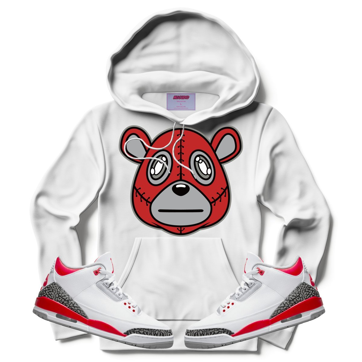 Misguided (Retro 3 Fire Red) Hoodie - Lucid Soles