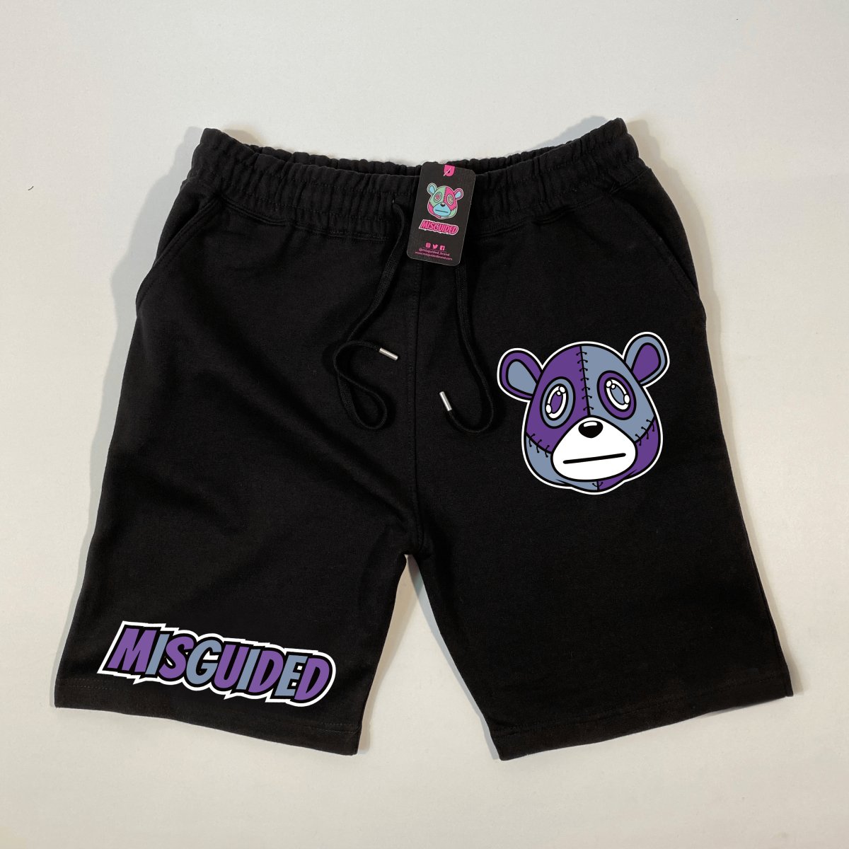 Misguided (Retro 5 Concord) Jogger Shorts - Black - Lucid Soles