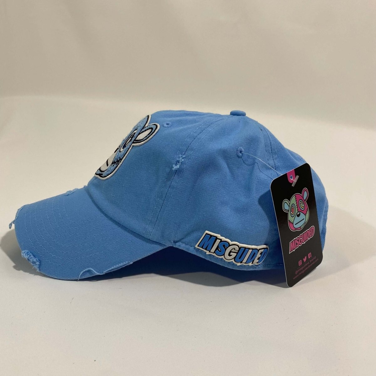 Misguided (UNC 6's) Distressed Dad Hat - Baby Blue - Lucid Soles
