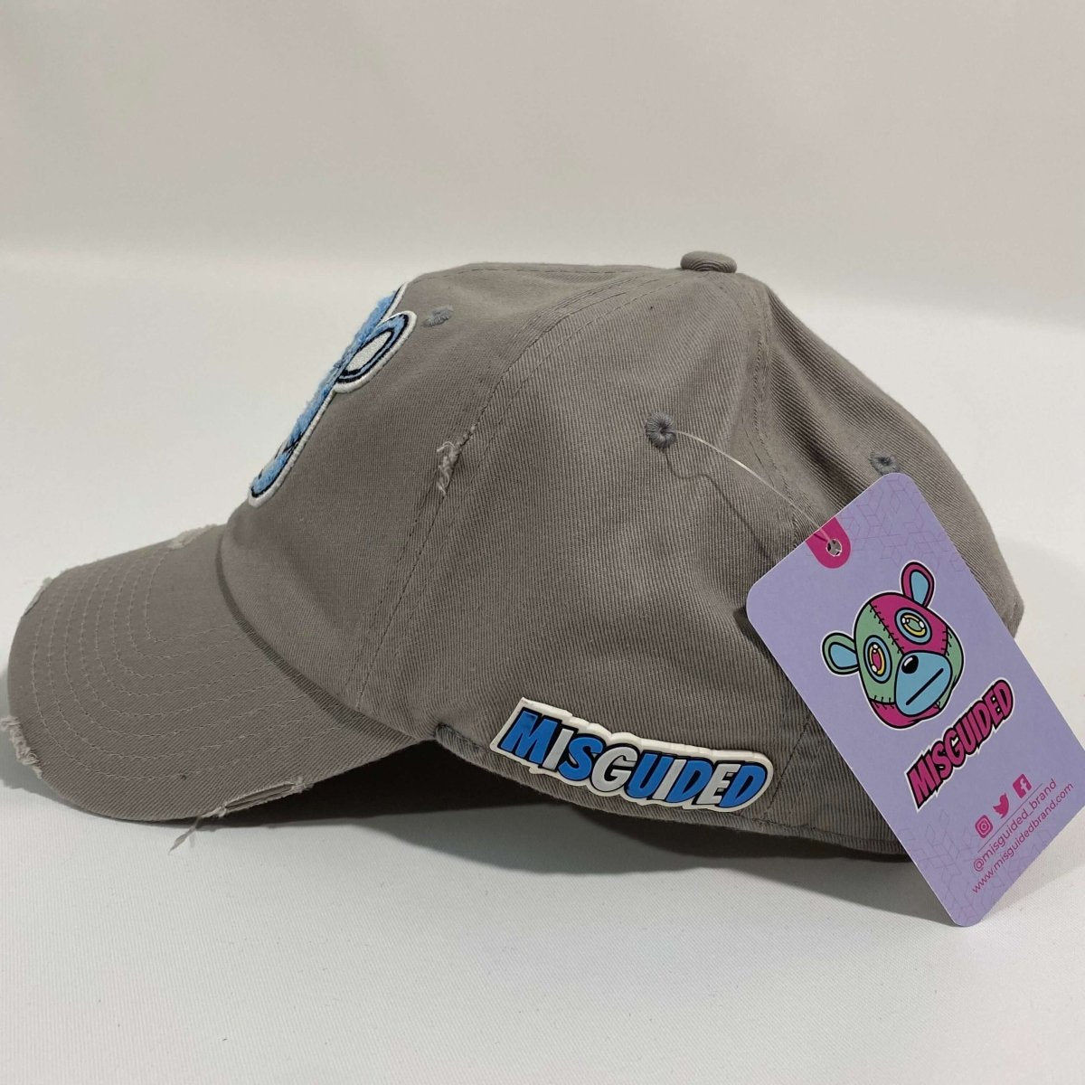 Misguided (UNC 6's) Distressed Dad Hat - Grey - Lucid Soles