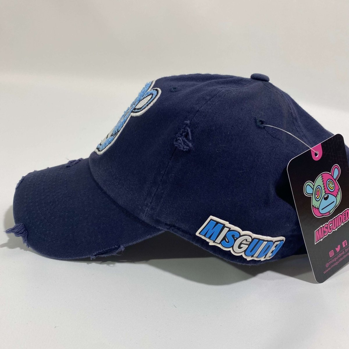 Misguided (UNC 6's) Distressed Dad Hat - Navy Blue - Lucid Soles