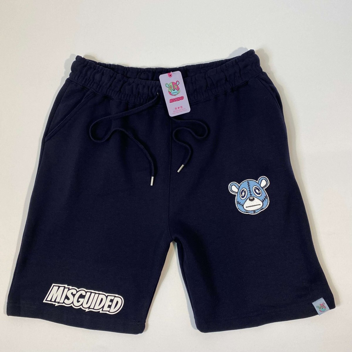 Misguided (UNC 6's) Jogger Shorts - Navy Blue - Lucid Soles