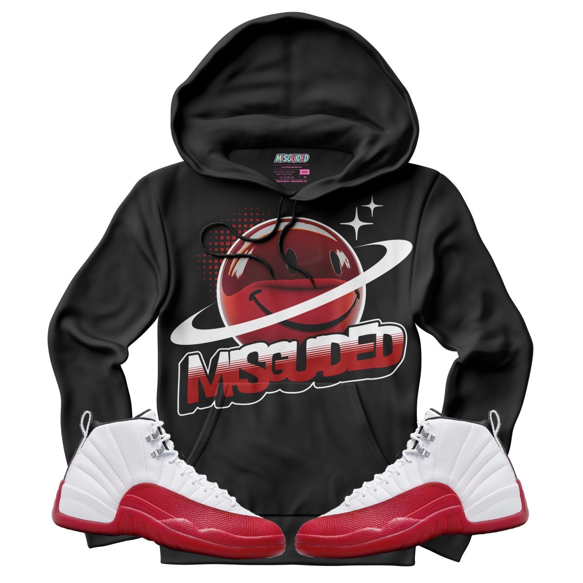 Misguided World (Air Jordan 12 Cherry) Hoodie - Lucid Soles