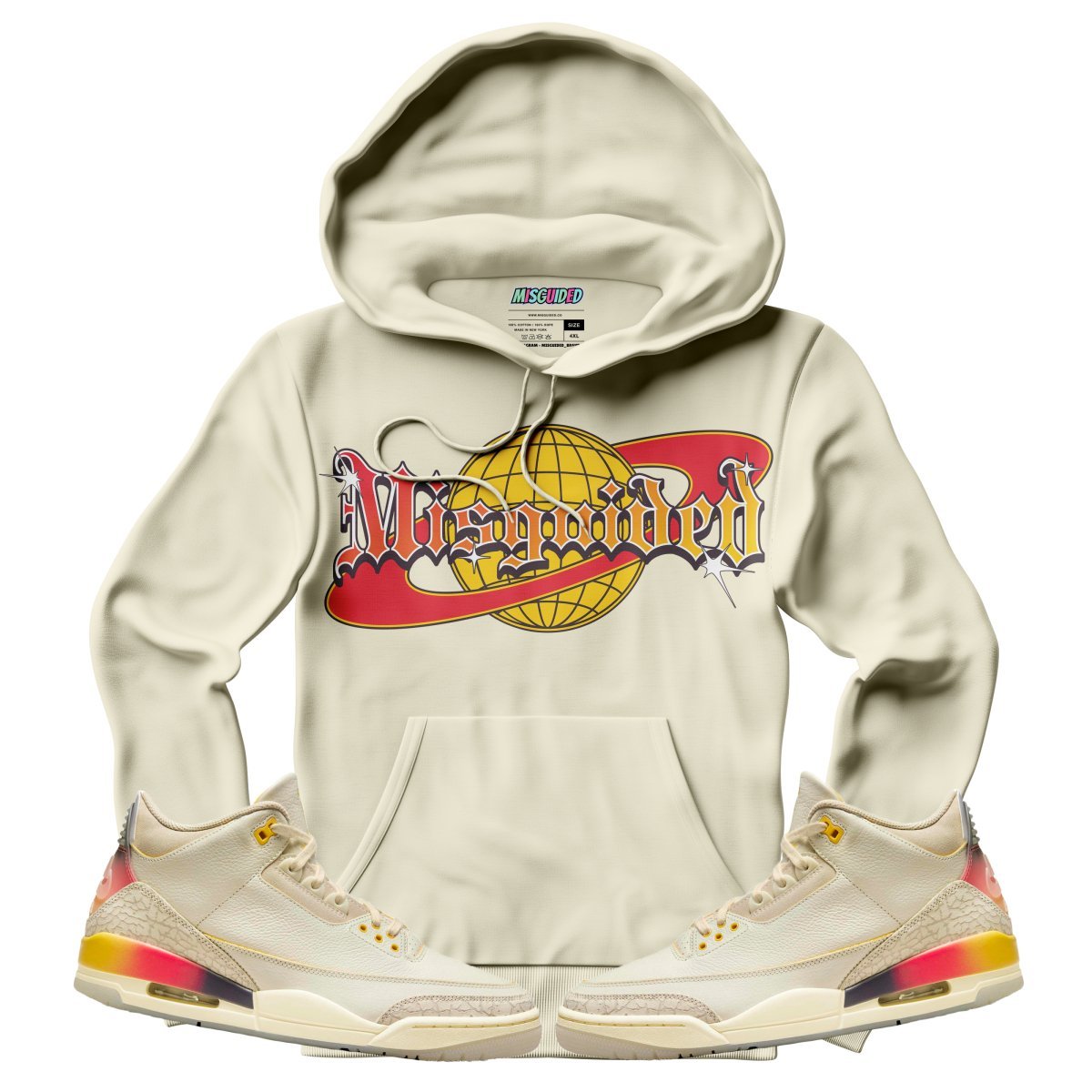 Misguided Y2K (Air Jordan 3 J Balvin Medellín Sunset) Hoodie - Lucid Soles