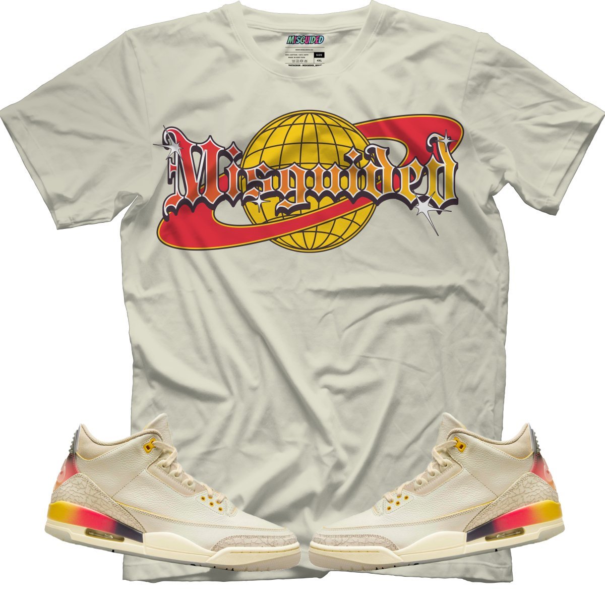 Misguided Y2K (Air Jordan 3 J Balvin Medellín Sunset) T-Shirt - Lucid Soles