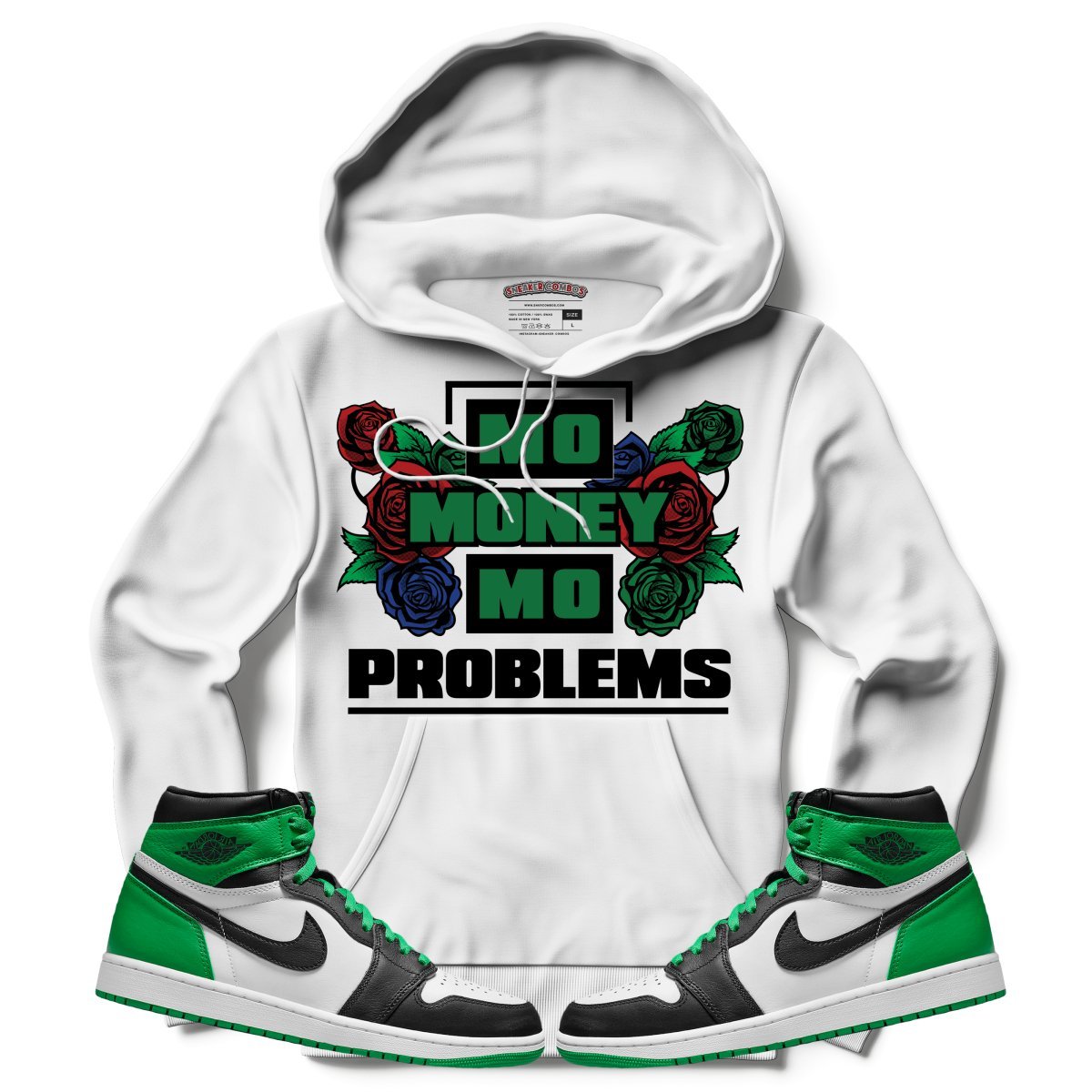 Mo Money Mo Problems (Air Jordan 1 Lucky Green) Hoodie - Lucid Soles